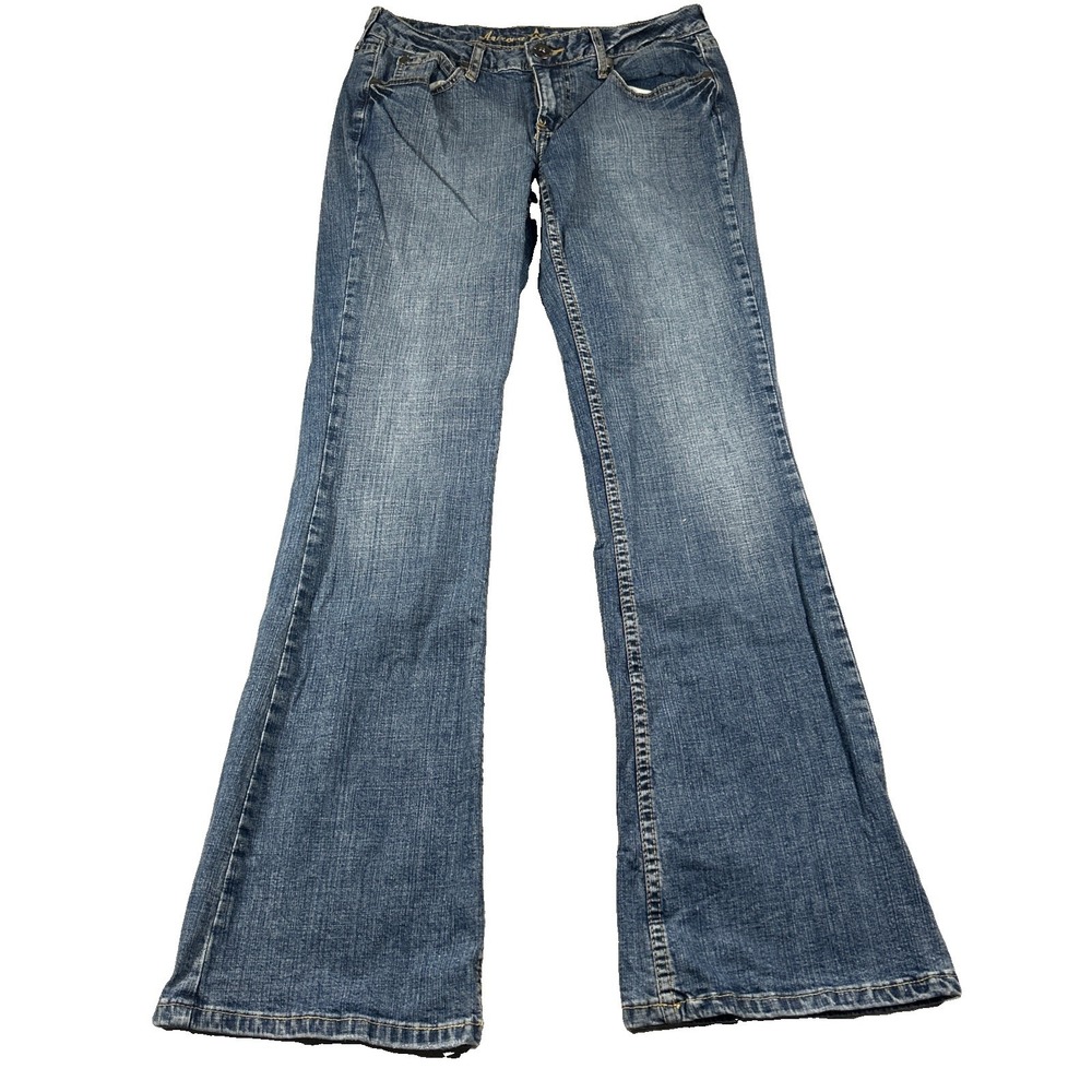 Arizona Jean Co Womens 5 Average Blue Mid Rise Bootcut Denim Jeans